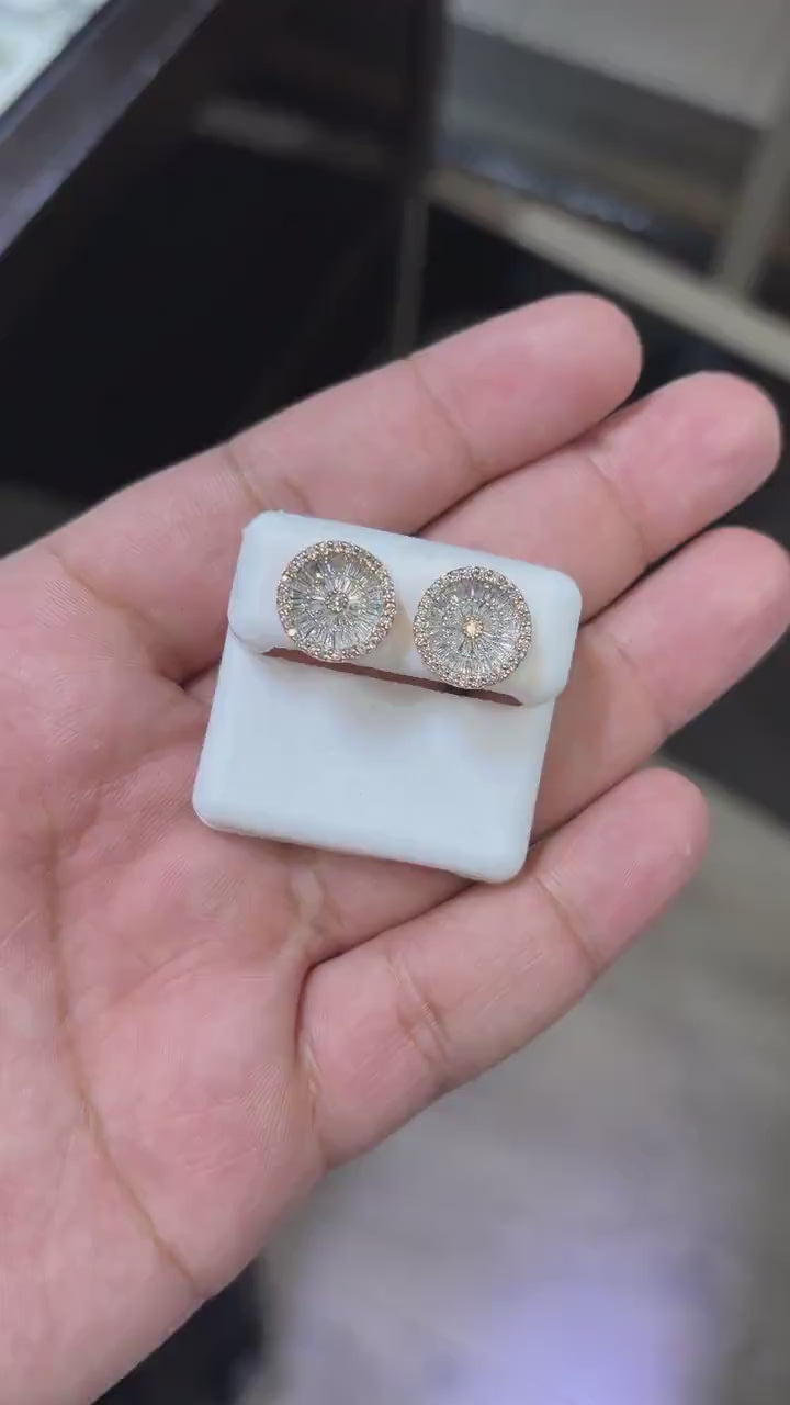 10K Rose Gold Diamond Earring 1.50 Carat Natural Diamonds