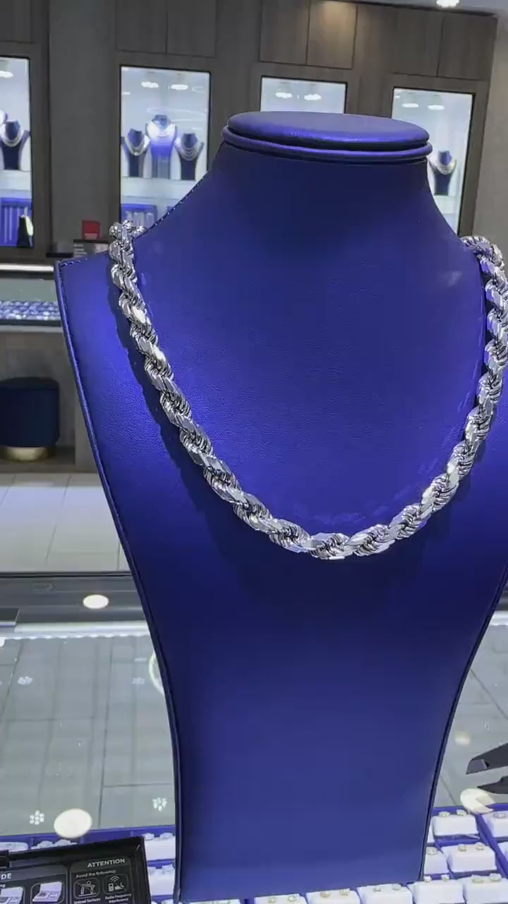 925 Sterling Silver Solid Rope Chain