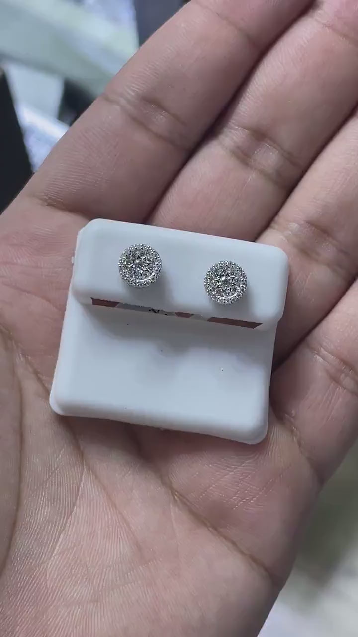0.49 CTW Moissanite Stud Earrings 925 Sterling Silver