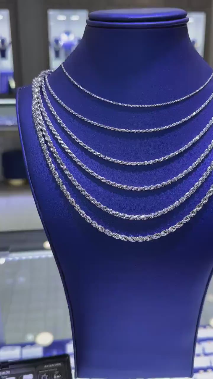 925 Sterling Silver Rope Chains
