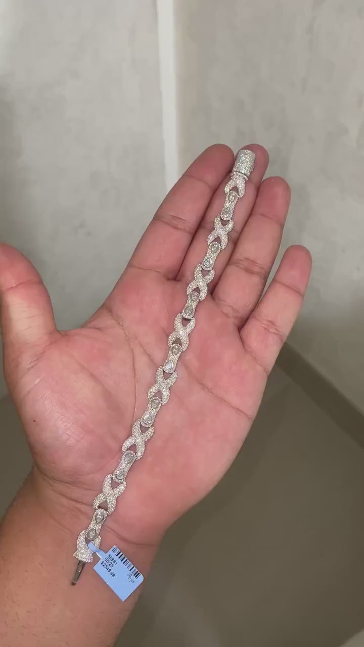 Infinity Iced Out Bracelet [10 CTW] Moissanites in 925 Sterling Silver