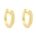 10K Gold Diamond Hoop Earring
