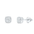 10K White Gold Diamond Earring