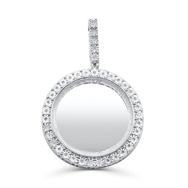 925 Sterling Silver with Diamond Custom Memory Pendant 0.70CT