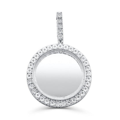 925 Sterling Silver with Diamond Custom Memory Pendant 0.70CT