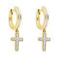10K Gold Diamond Hoop Earring
