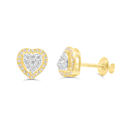 10K Yellow Gold Diamond Earring