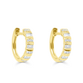 10K Gold Diamond Hoop Earring