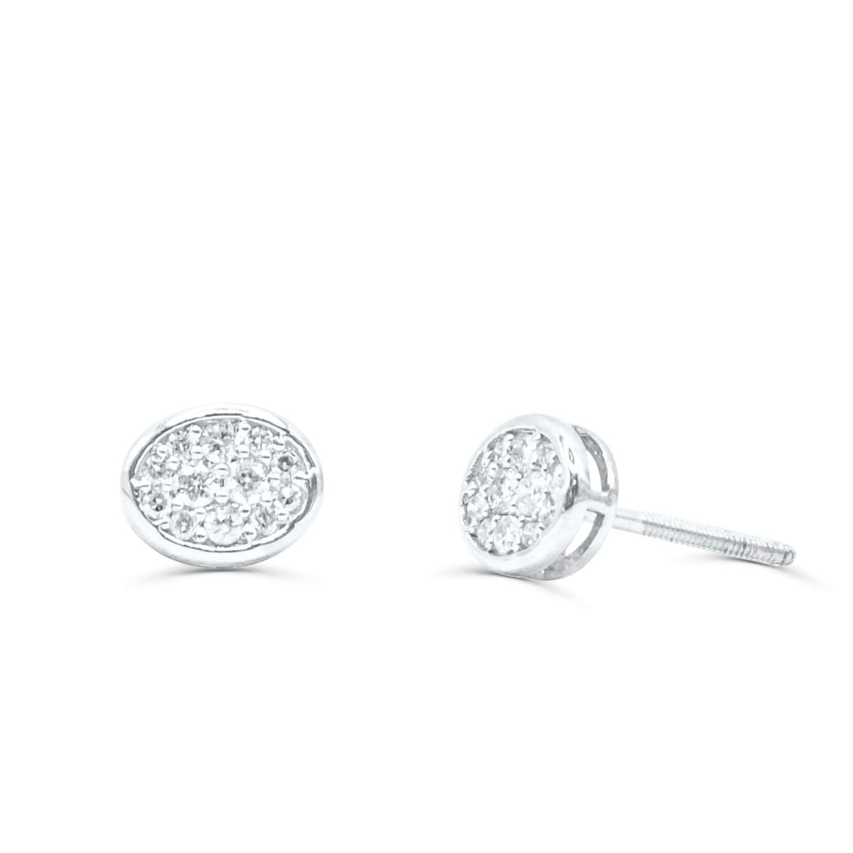 10K White Gold Diamond Earring