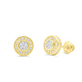 10K Yellow Gold Diamond Earring