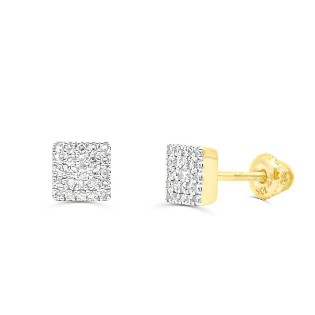10K Yellow Gold Diamond Earring
