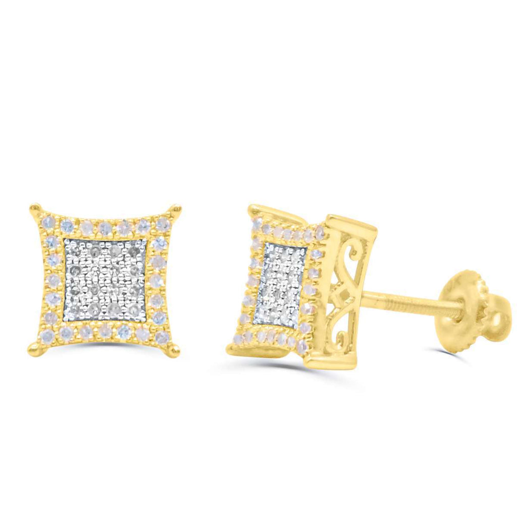 10K Yellow Gold Diamond Earring