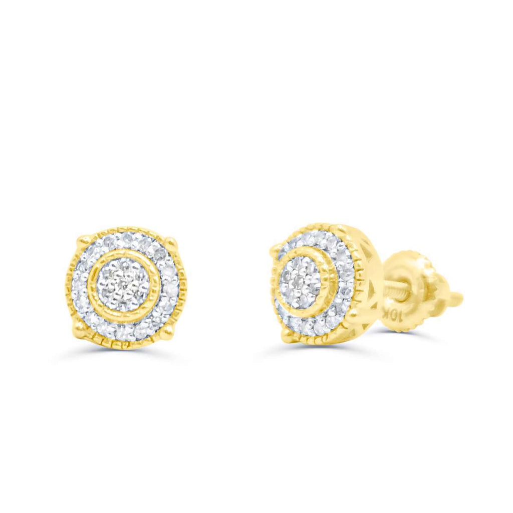 10K Yellow Gold Diamond Earring