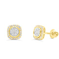 10K White Gold Diamond Earring