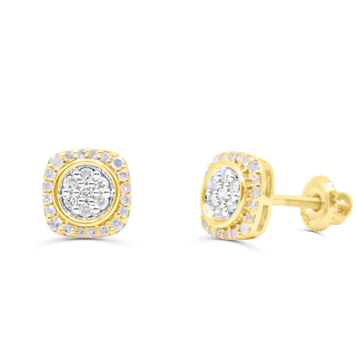 10K White Gold Diamond Earring