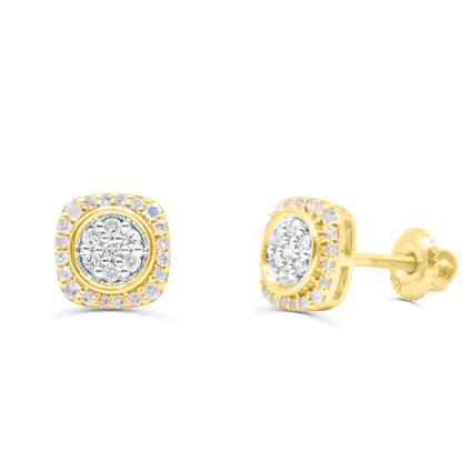 10K White Gold Diamond Earring