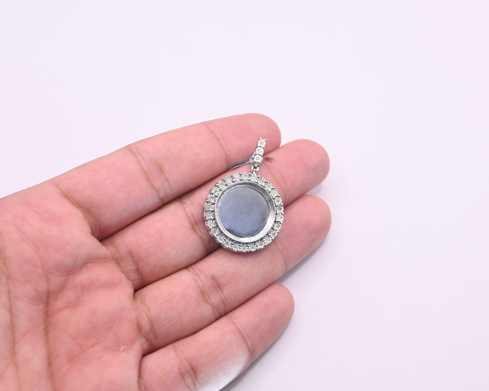 925 Sterling Silver with Diamond Custom Memory Pendant 0.25CT