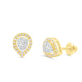 10K Yellow Gold Diamond Earring