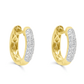 10K Gold Diamond Hoop Earring