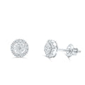 10K White Gold Diamond Earring
