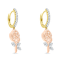 10K Gold Diamond Hoop Earring