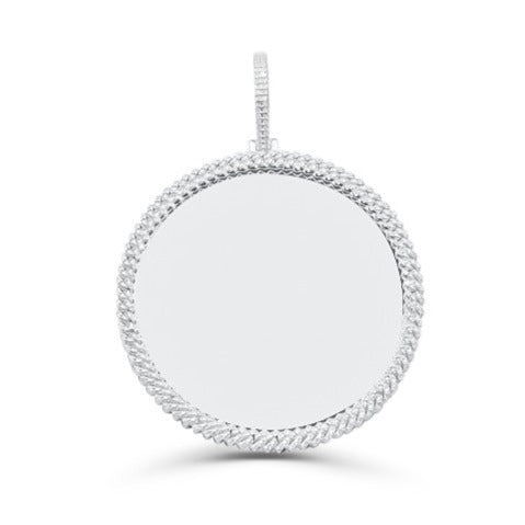 925 Sterling Silver with Diamond Custom Memory Pendant 0.45CT