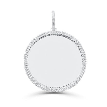 925 Sterling Silver with Diamond Custom Memory Pendant 0.45CT