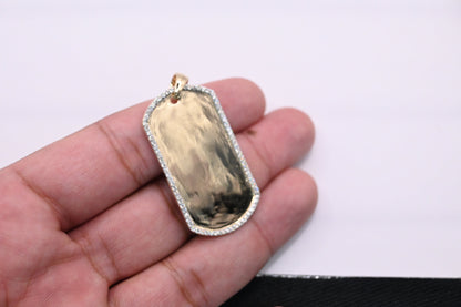 10K Gold Diamond Custom Memory Pendant 0.50CT