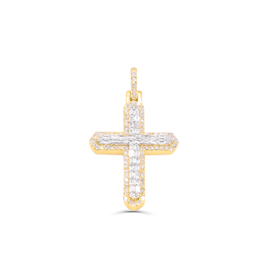 10K Gold Diamond Cross Pendant 0.50CT