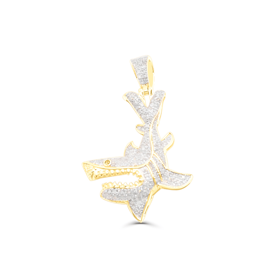 10K Gold Diamond Pendant 2.90CT