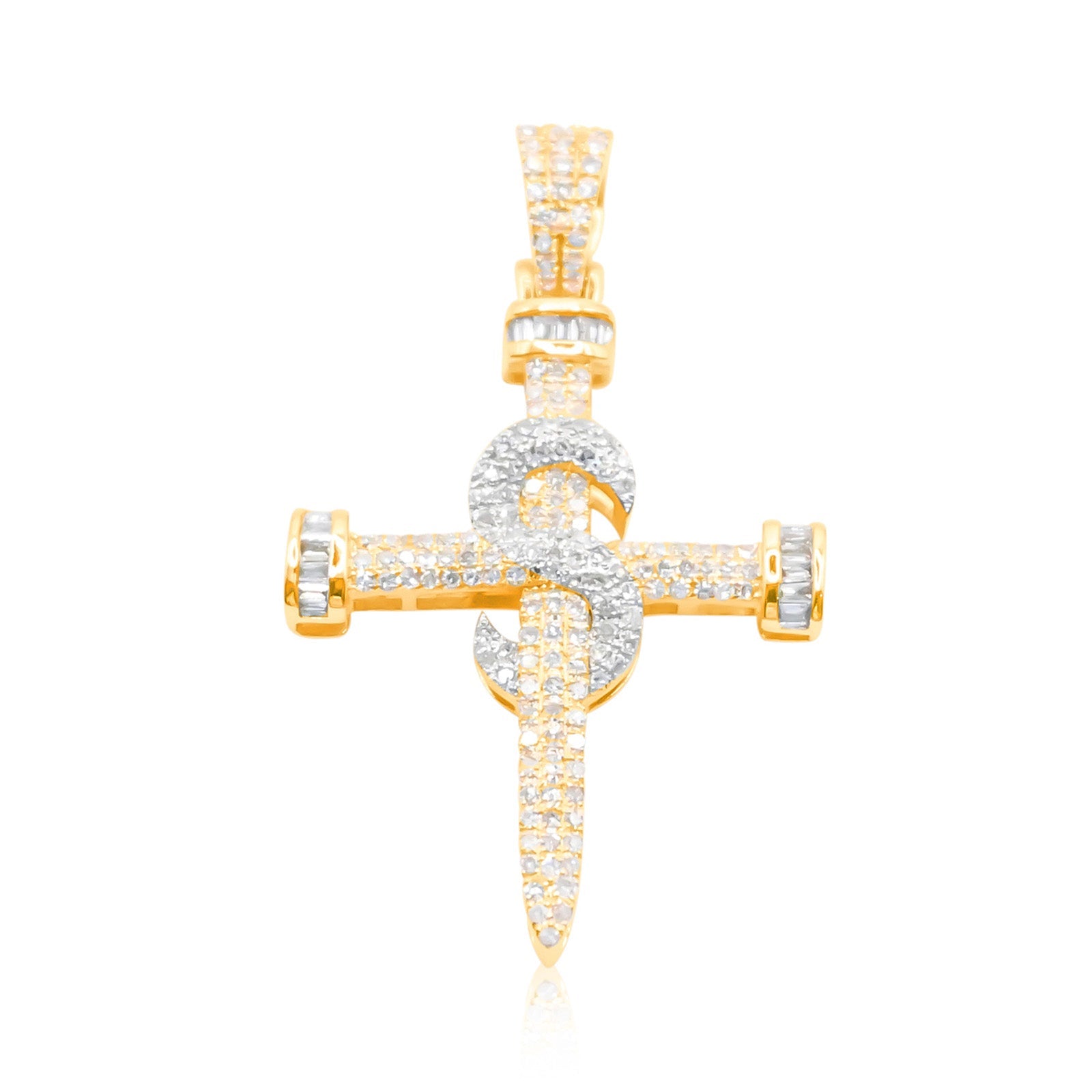 10K Gold Diamond Pendant 3.00CT