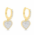 10K Gold Diamond Hoop Earring