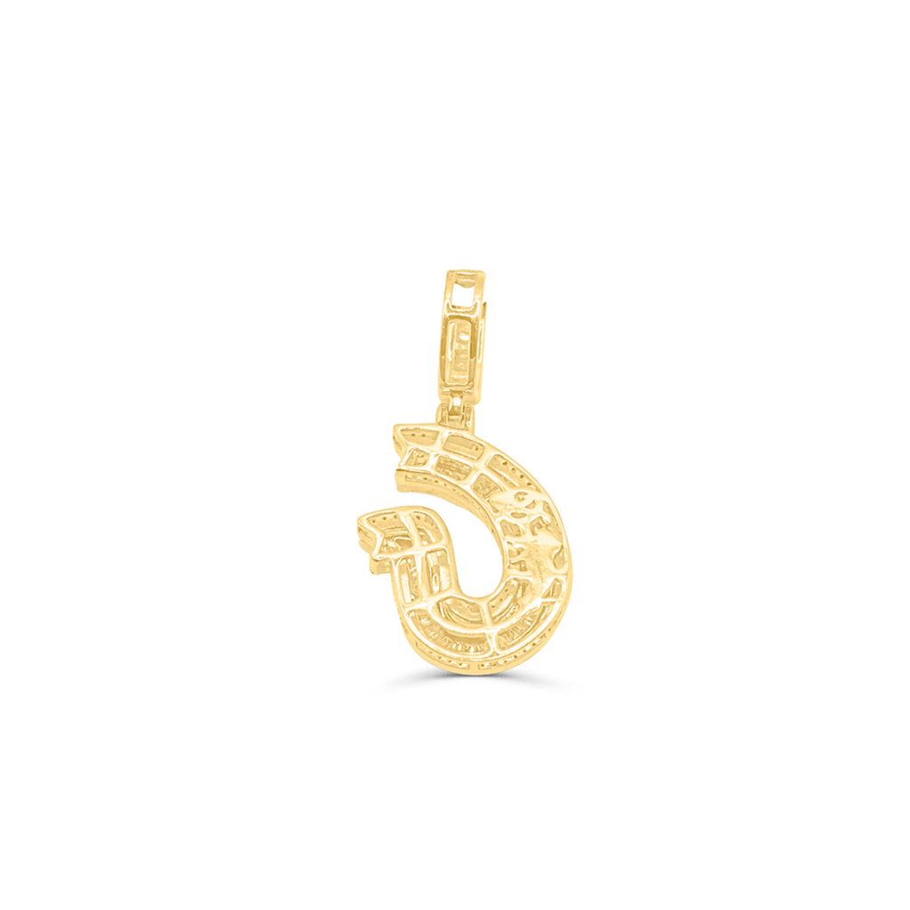 10K Gold Diamond Letter G Pendant 0.65CT