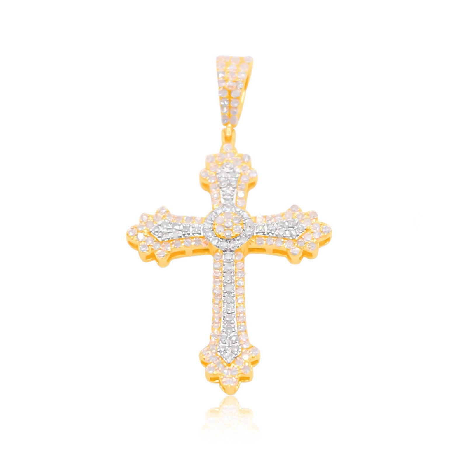 10K Gold Diamond Pendant 0.75CT