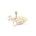 10K Gold Diamond Pendant 0.75CT