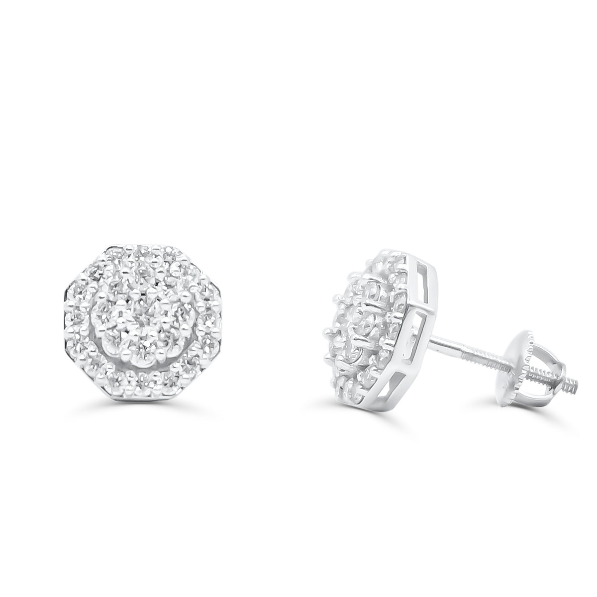 10K Yellow Gold Diamond Earring