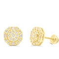 10K Yellow Gold Diamond Earring