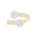 10K Gold Diamond Round Cut Men's Ring 0.80CT