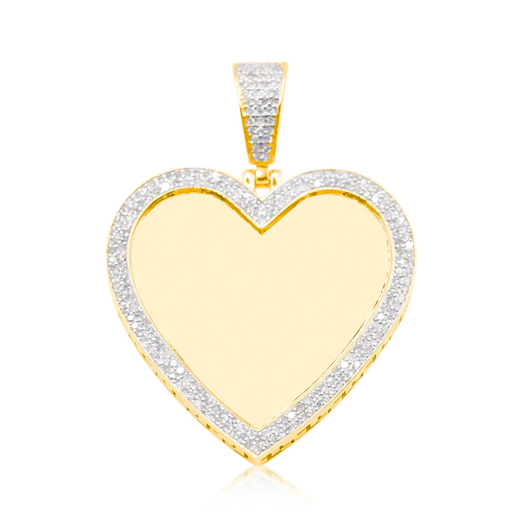 10K Gold Diamond Custom Memory Pendant 0.80CT