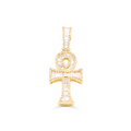 10K Gold Diamond Cross Pendant 0.85CT