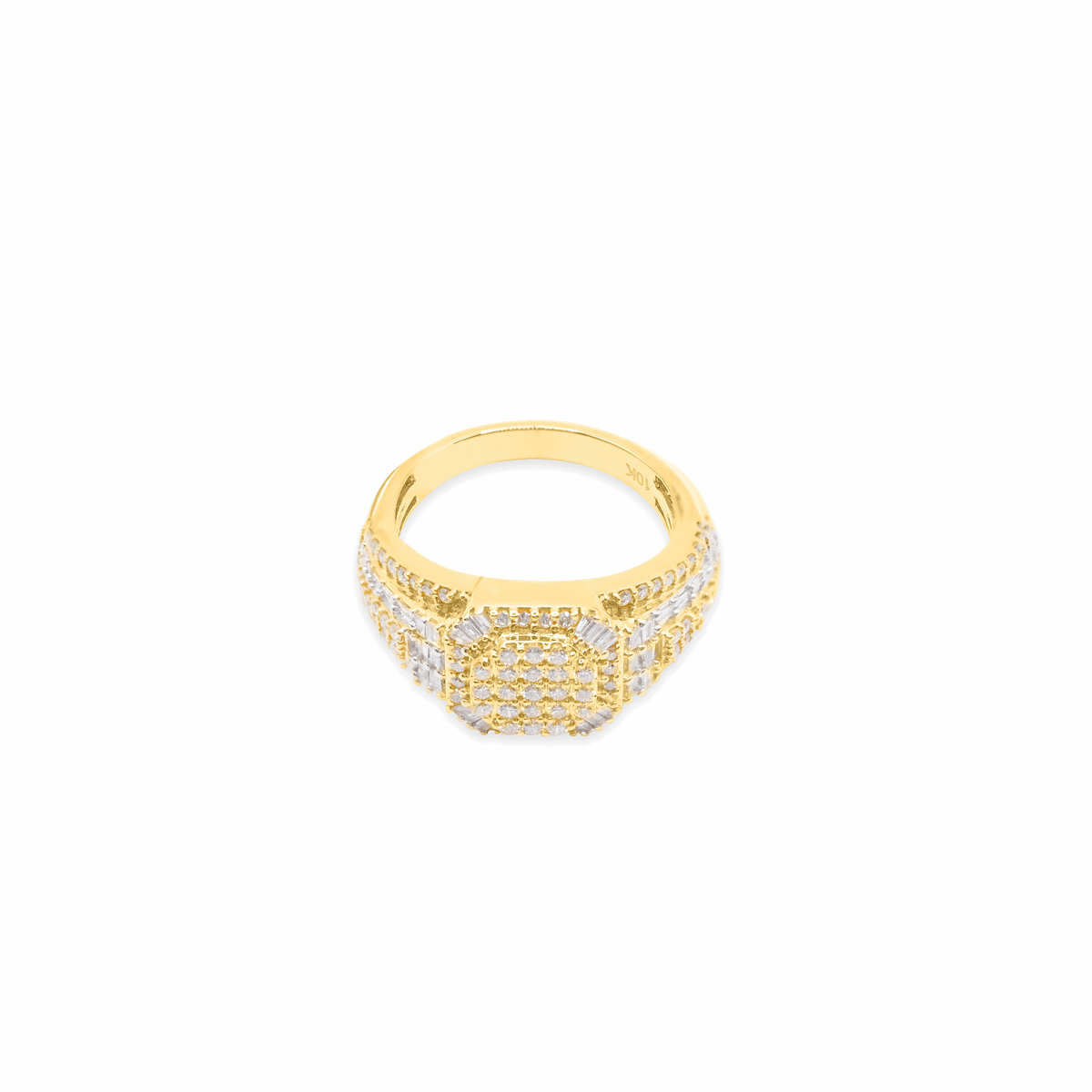 10K Gold Diamond Men's Ring 1.14CT