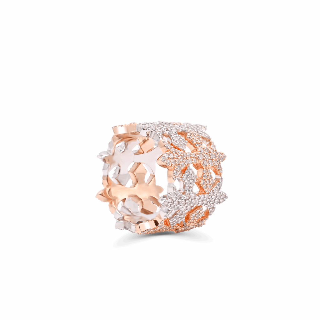 10K Gold Diamond Cross Men's Ring