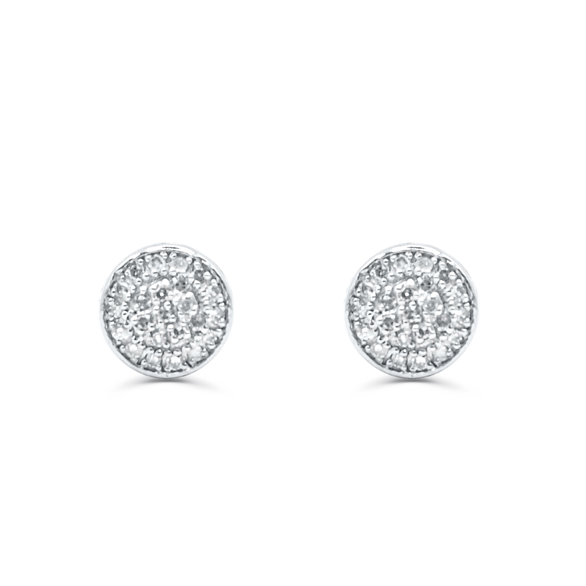 10K White Gold Diamond Earring