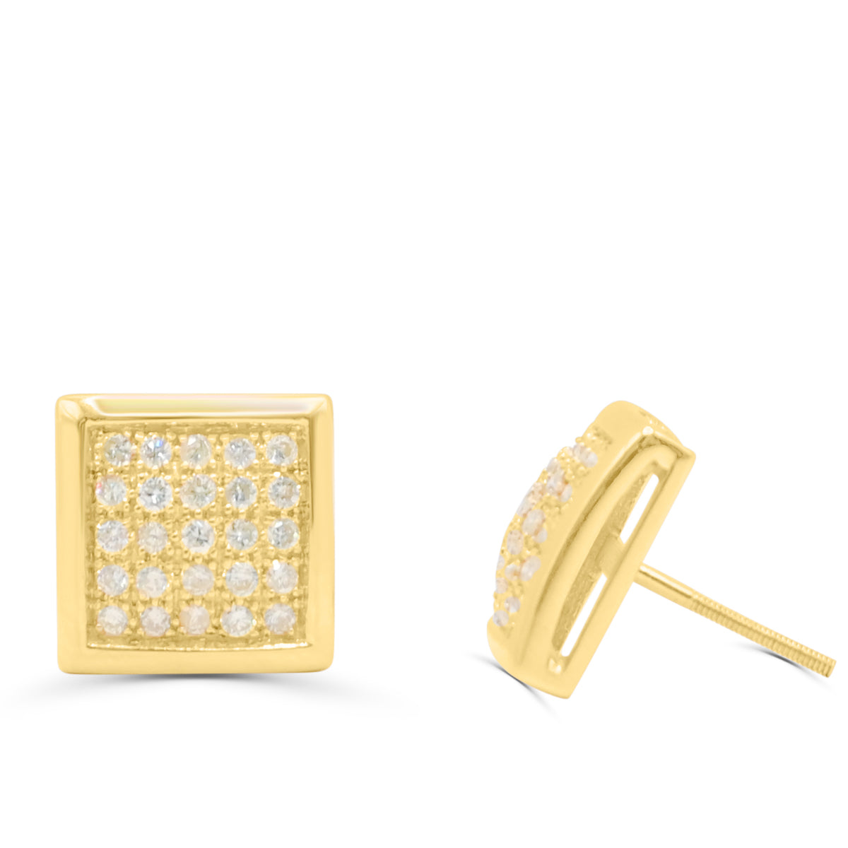 10K Yellow Gold Diamond Earring
