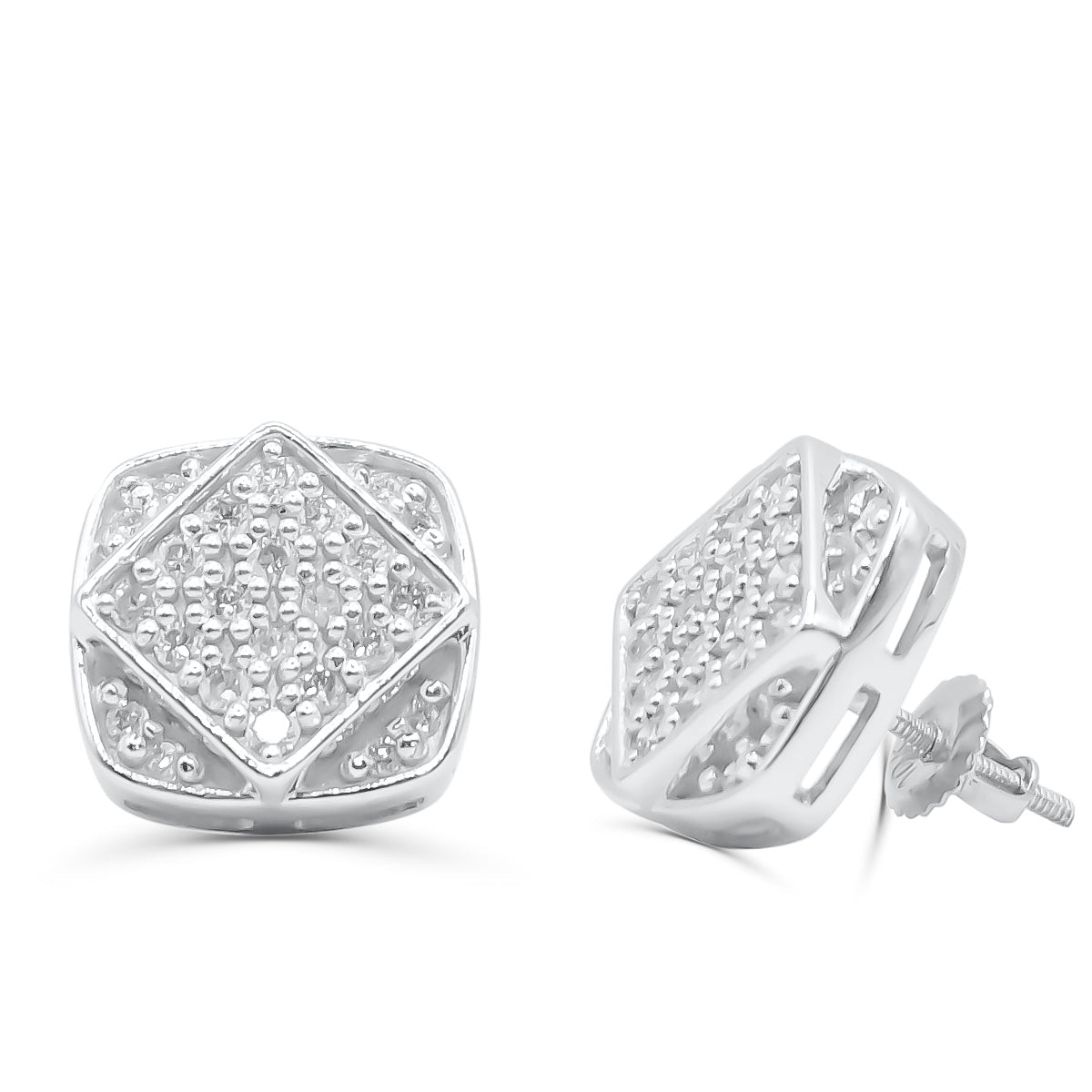 10K Yellow Gold Diamond Earring