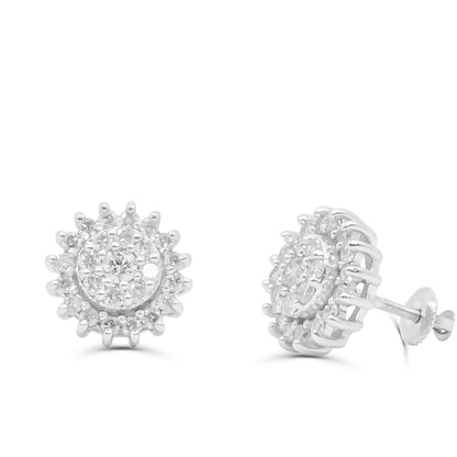 10K Yellow Gold Diamond Earring