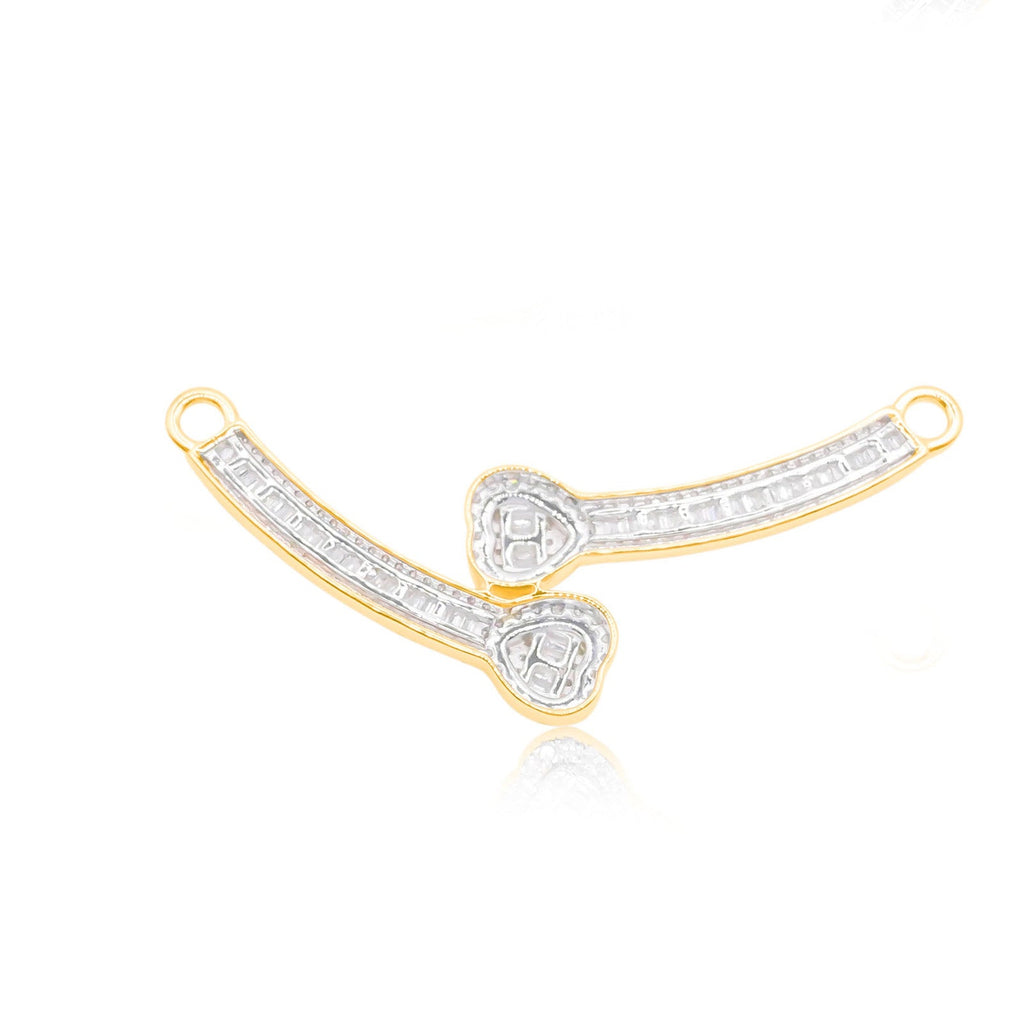 10K Gold Diamond Pendant with Chain 1.00CTW