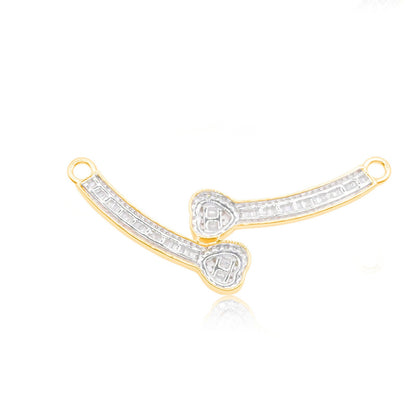 10K Gold Diamond Pendant with Chain 1.00CTW