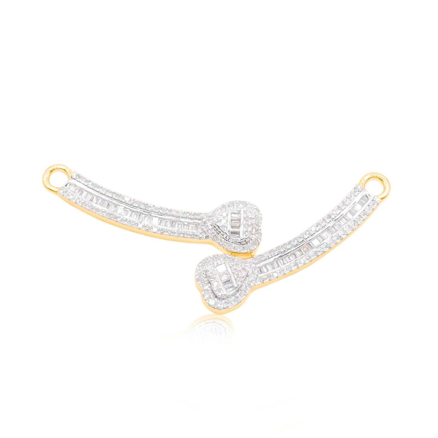 10K Gold Diamond Pendant with Chain 1.00CTW