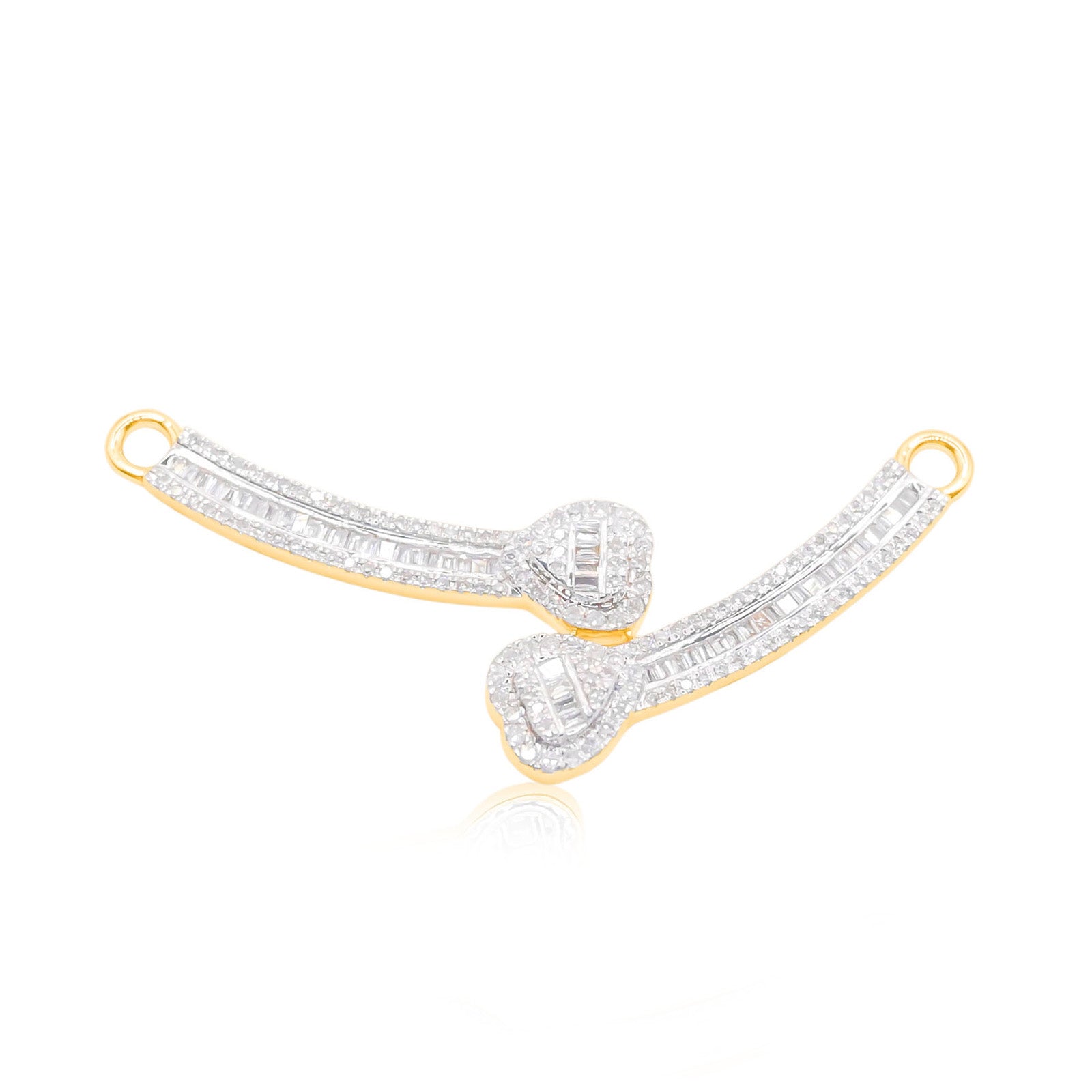 10K Gold Diamond Pendant with Chain 1.00CTW